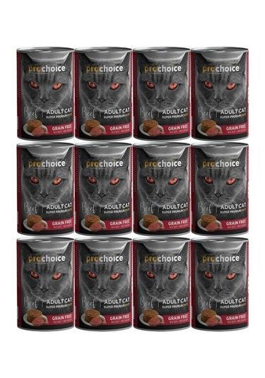 Pro Choice Sterilised Somonlu Kedi Konservesi Pate 400 Gr 12 adet