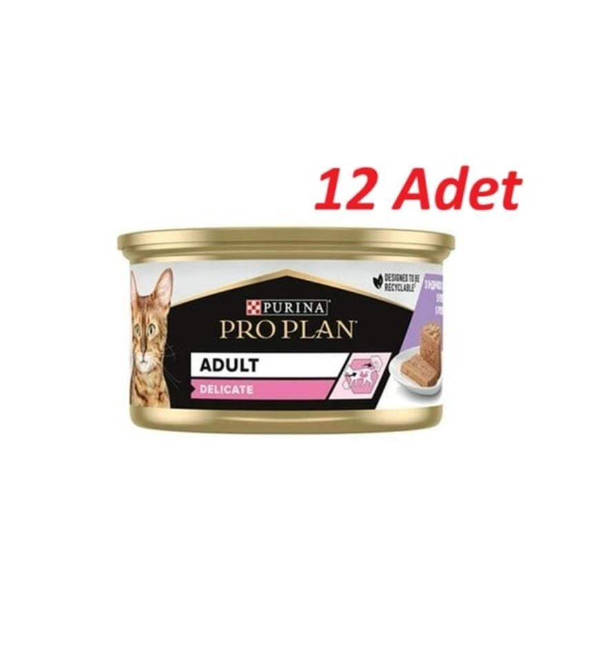 Pro Plan Delicate Hindili Kedi Konservesi 85 Gr X 12 Adet
