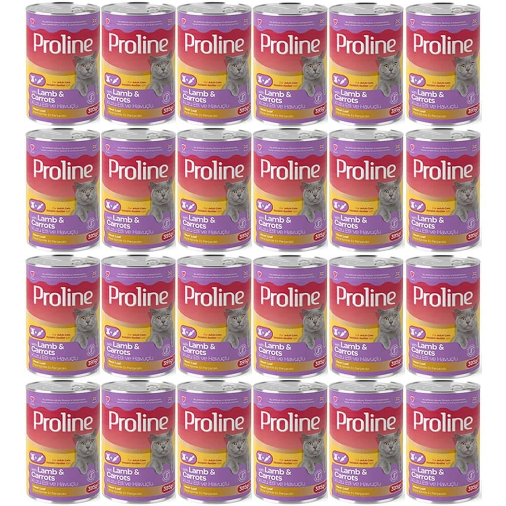 Proline Kuzu Etli ve Havuçlu Pate Et Parçalı Kedi Konservesi 395 Gr*24 Adet