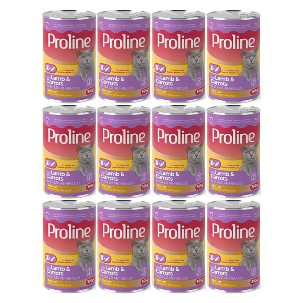 Proline Kuzu Etli ve Havuçlu Pate Et Parçalı Kedi Konservesi 395 Gr*12 Adet