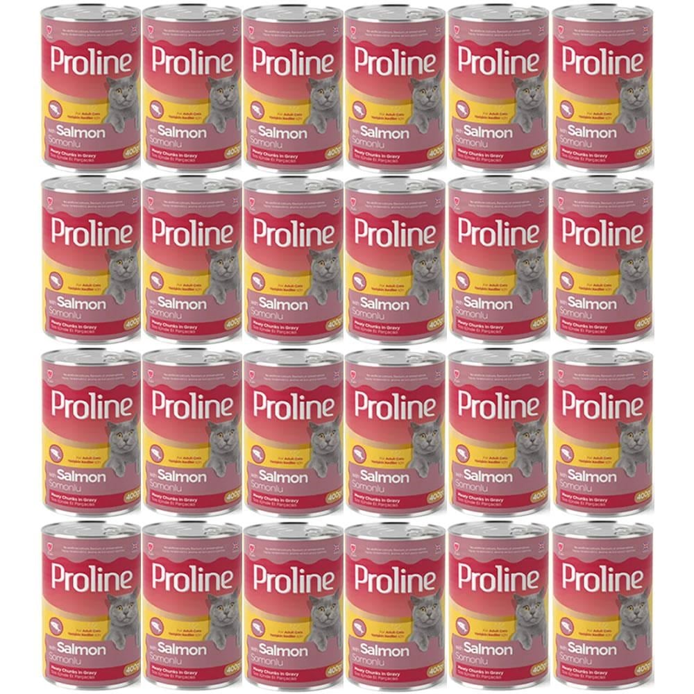 Proline  Okyanus Balıklı Pate İçinde Et Parçacıklı Kedi Konservesi 395g x 24 Adet