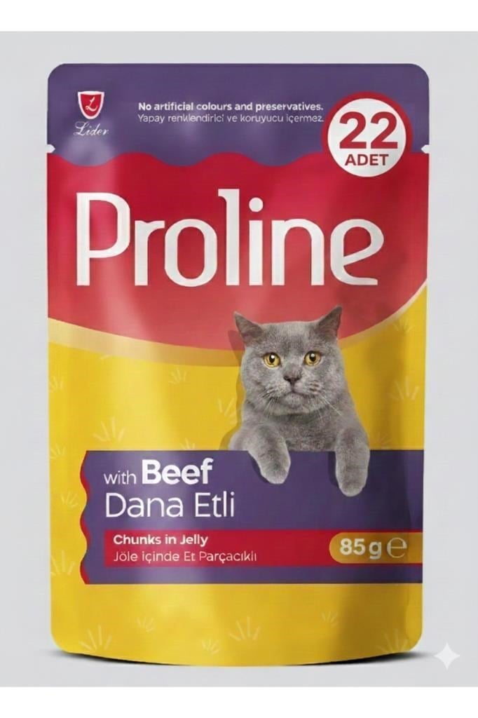 Proline Pouch Dana Etli Yaş Kedi Maması 22 x 85gr