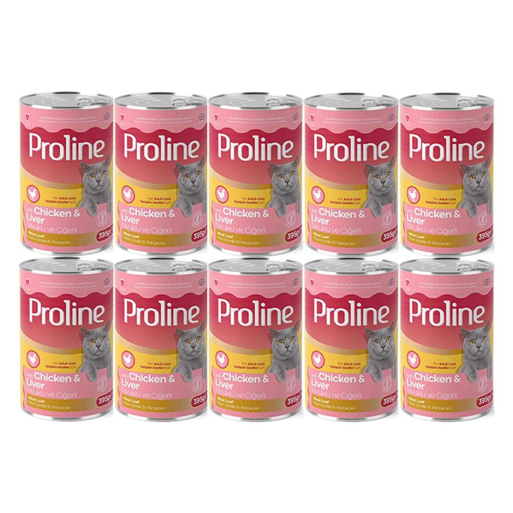 Proline Tavuklu ve Ciğerli Yetişkin Kedi Konservesi 395 Gr*10 Adet