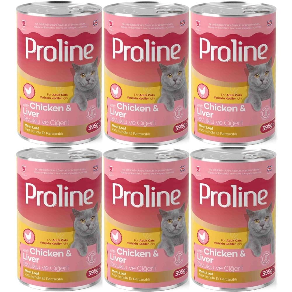 Proline Tavuklu ve Ciğerli Yetişkin Kedi Konservesi 395 Gr*6 Adet