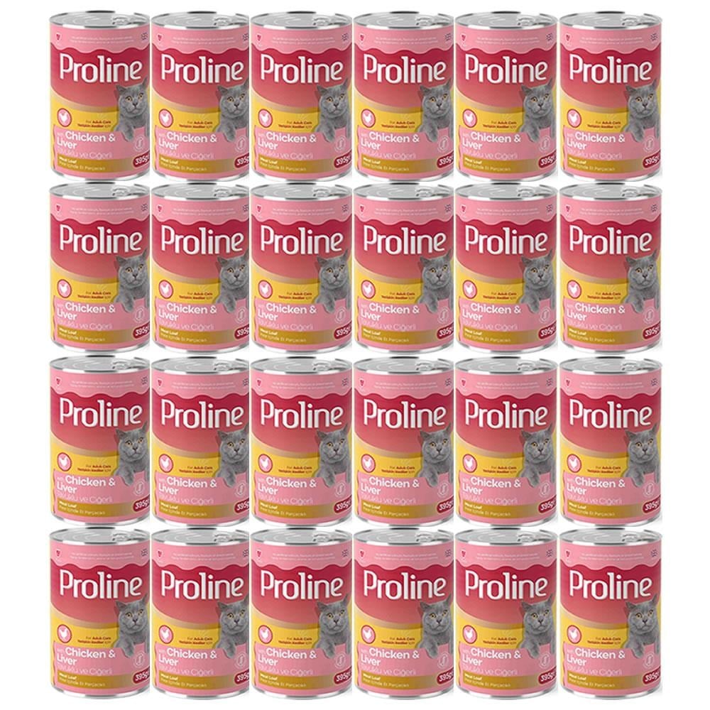Proline Tavuklu ve Ciğerli Yetişkin Kedi Konservesi 395 Gr*24 Adet