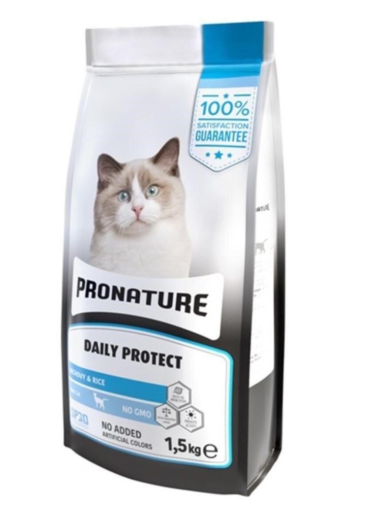 Pronature Daily Protect Hamsili ve Pirinçli Yetişkin Kedi Maması 1,5 Kg