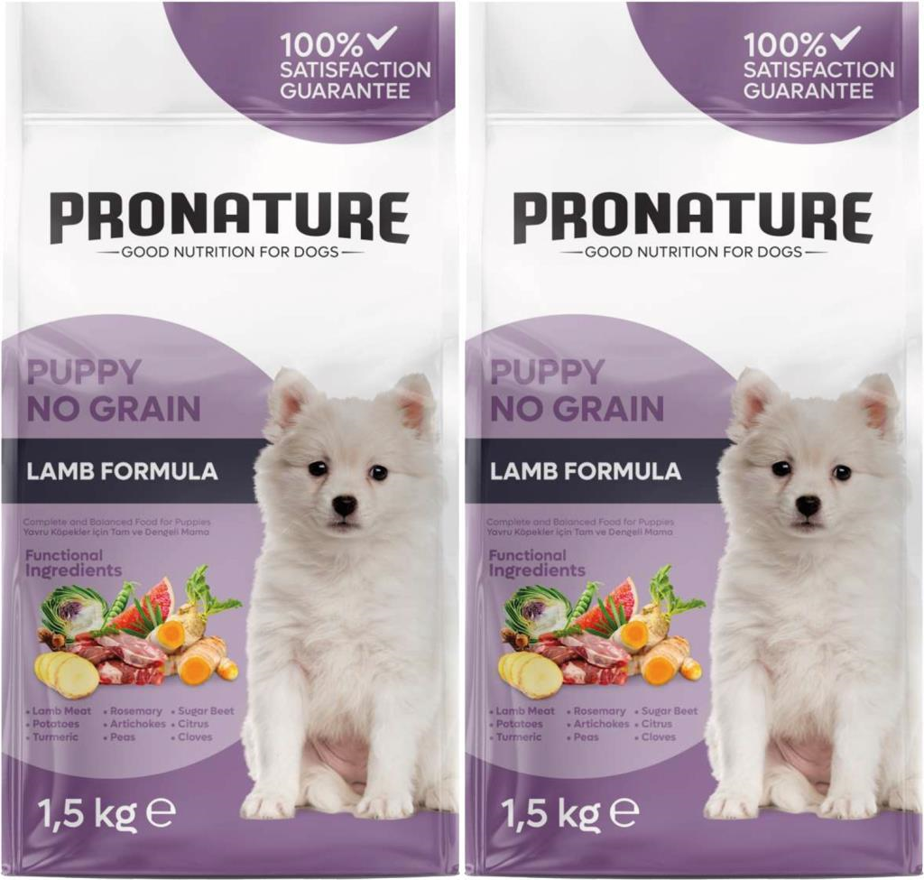 Pronature Perfect Growth Tahılsız Kuzu Etli Patatesli ve Enginarlı Yavru Köpek Maması 1,5 Kg*2 Adet
