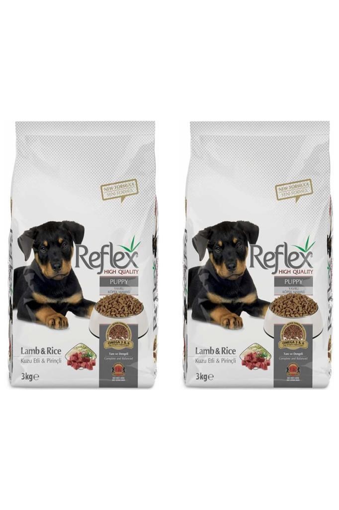 Reflex Kuzu Etli  ve Pirinçli Yavru Köpek Maması 3 Kg 2 Adet