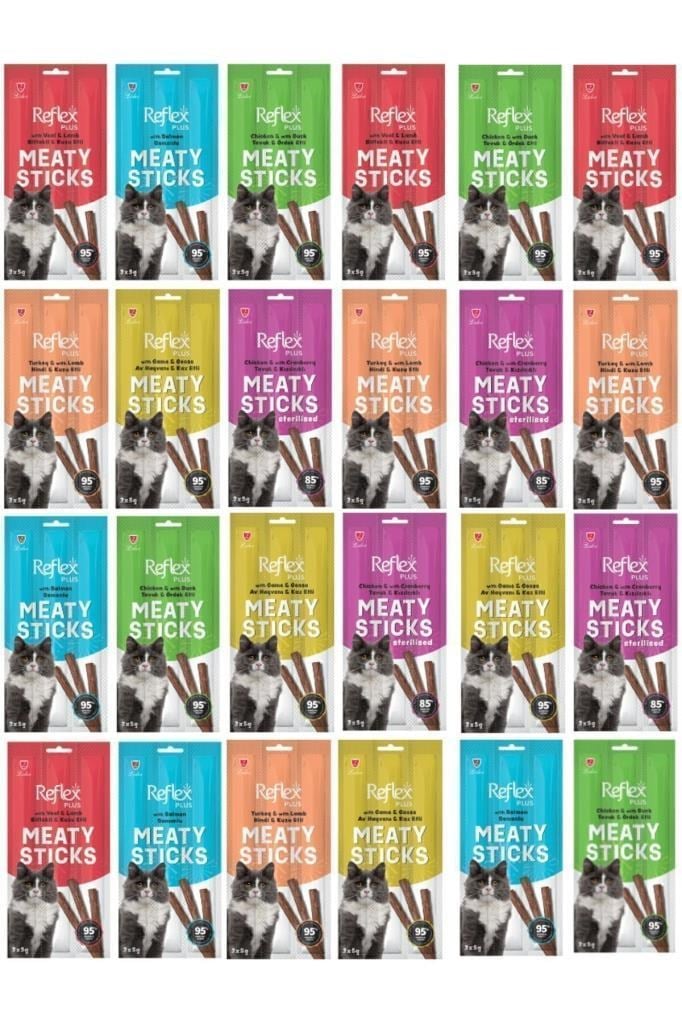 Reflex Meaty Sticks Kedi Ödül Çubuğu 3x5 gr 24 Paket
