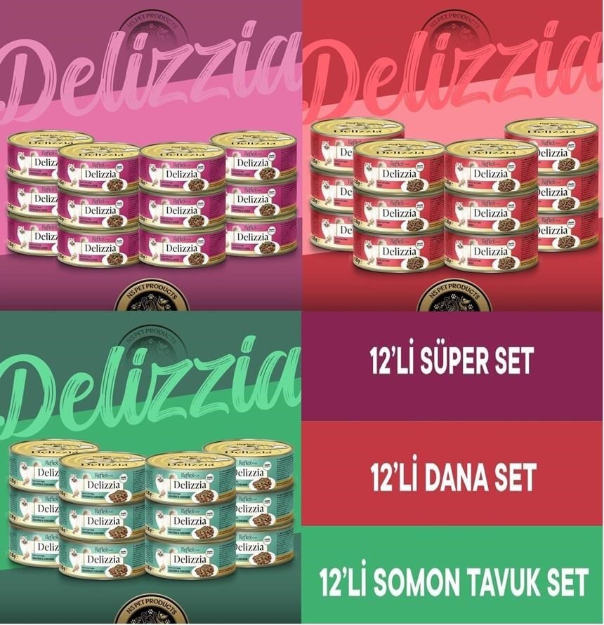 Reflex Plus Delizzia Yetişkin Kedi Maması 36 lı Karışık Set