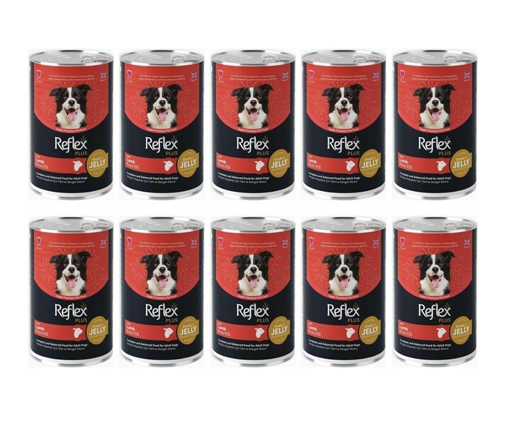 Reflex Plus Jöle İçinde Et Parçacıklı Kuzu Etli Yetişkin Köpek Maması 400 Gr*10 Adet