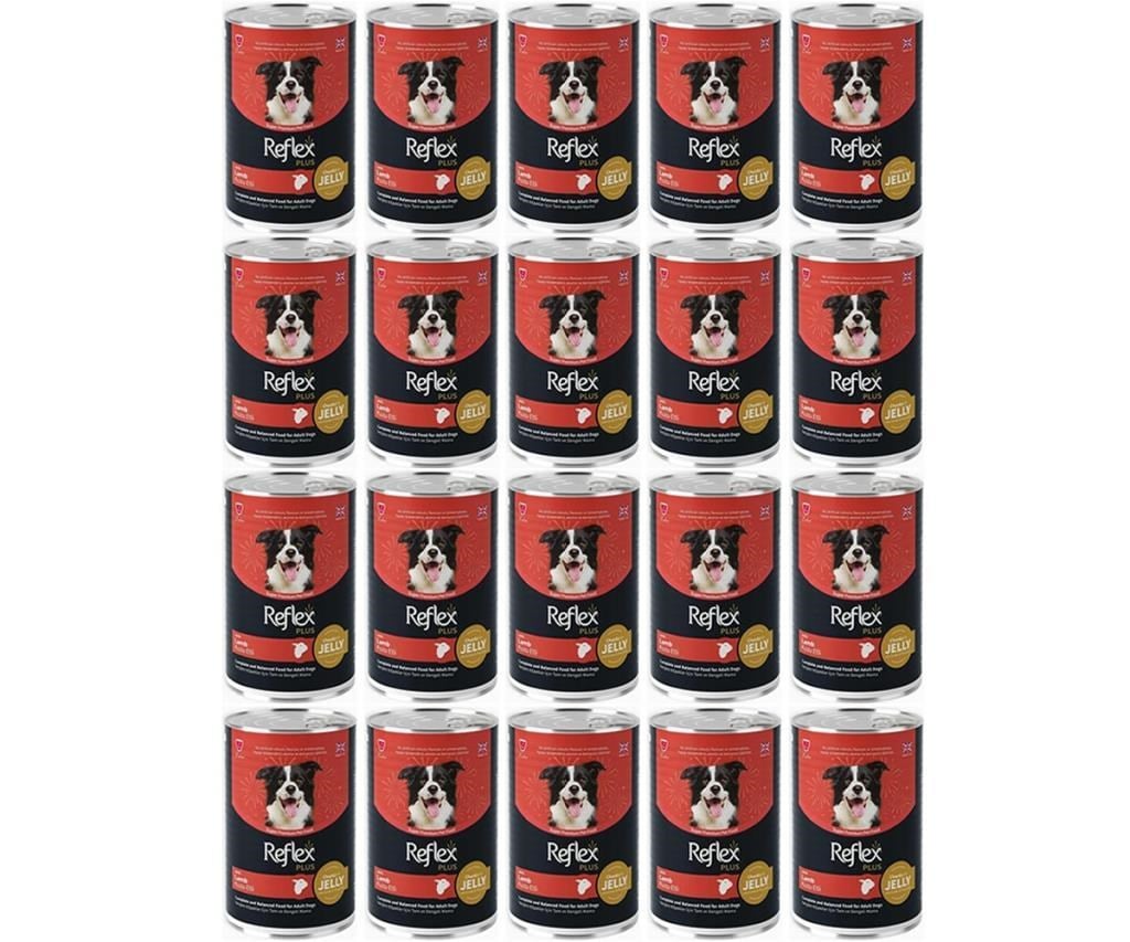 Reflex Plus Jöle İçinde Et Parçacıklı Kuzu Etli Yetişkin Köpek Maması 400 Gr*20 Adet