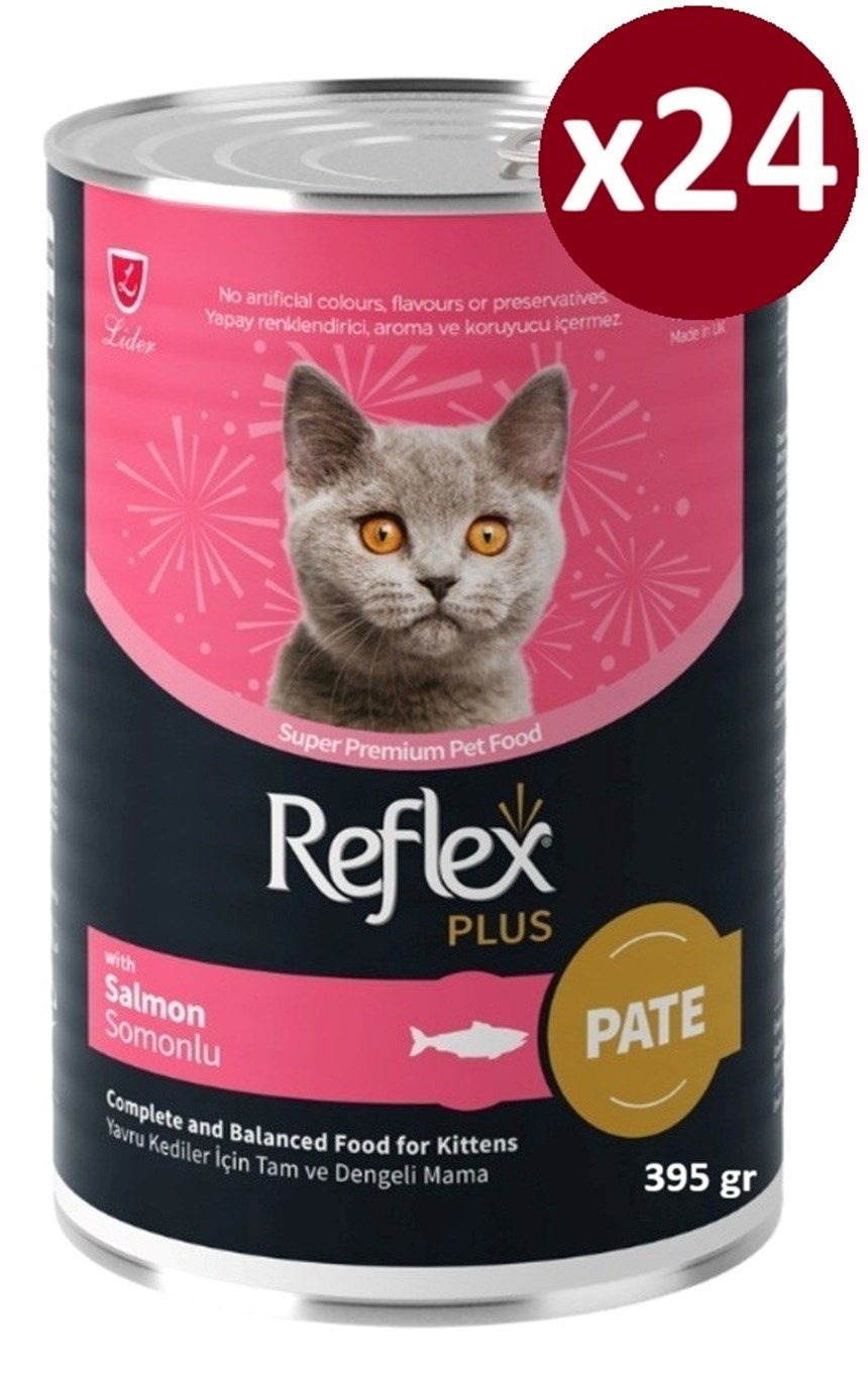 Reflex Plus Konserve Pate Somonlu Yavru Kedi Maması 395 Gr*24 ADET