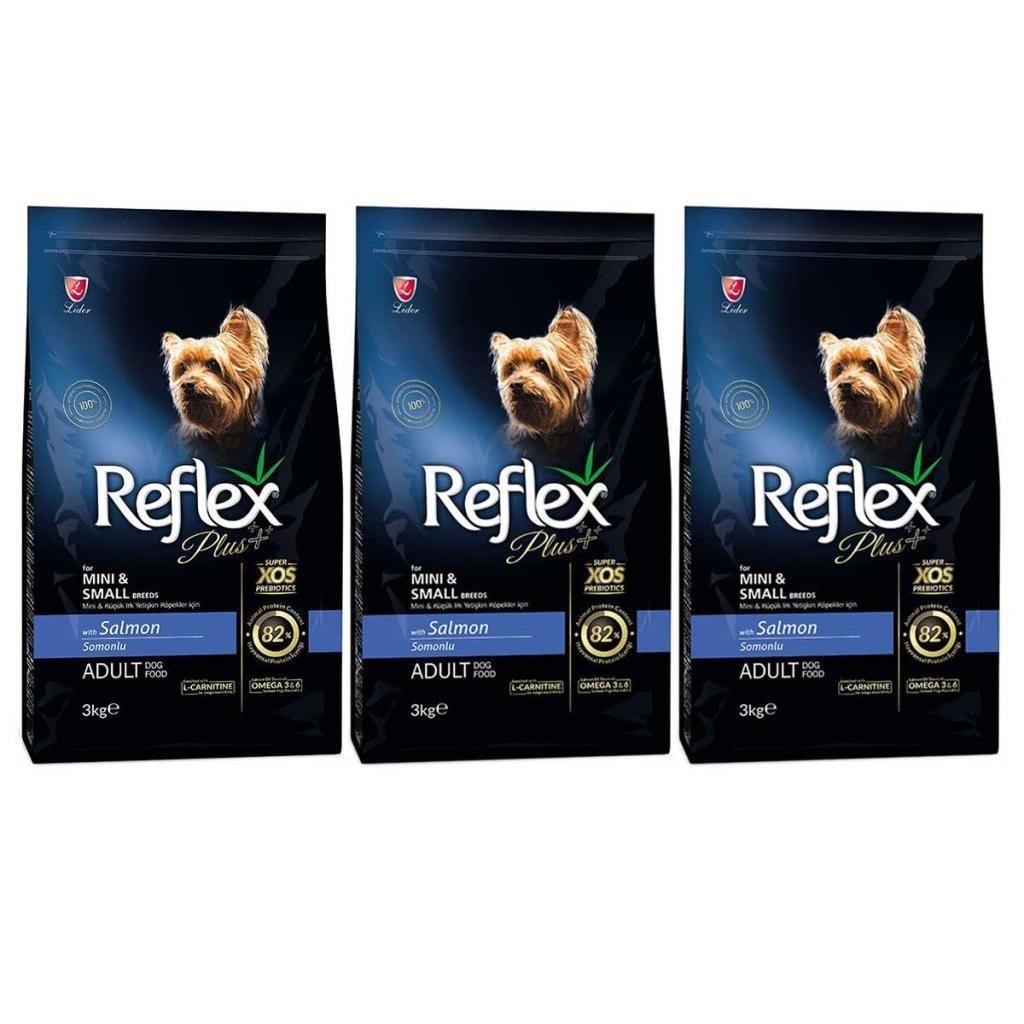 Reflex Plus Küçük Mini Irk Somonlu Yetişkin Köpek Maması 3 Kg 3 Adet