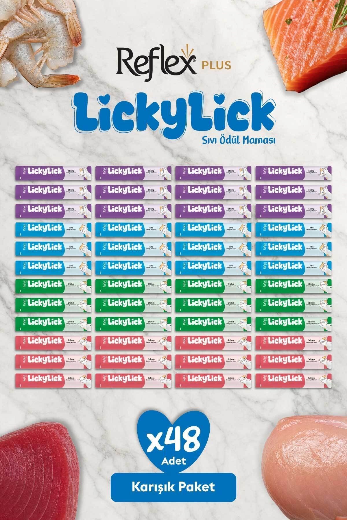 Reflex Plus LickyLick Sıvı Ödül Maması Karışık Paket 15g x 48 Adet