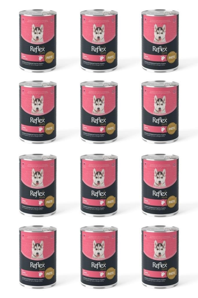 Reflex Plus Pate İçinde Et Parçacıklı Yavru Köpek Maması 395 Gr*12 Adet