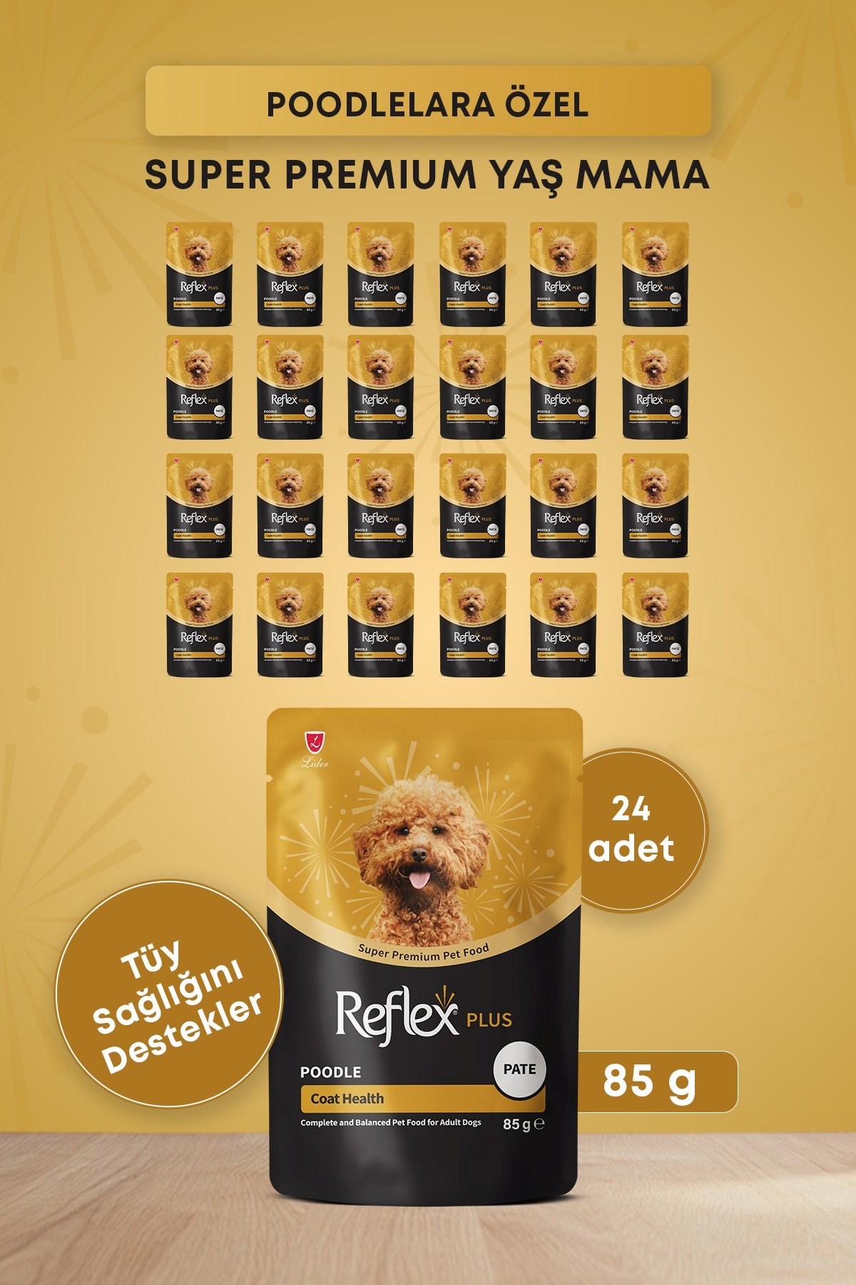 Reflex Plus Poodle Yetişkin Köpek Pouch Mama 85 Gr x 24 Adet