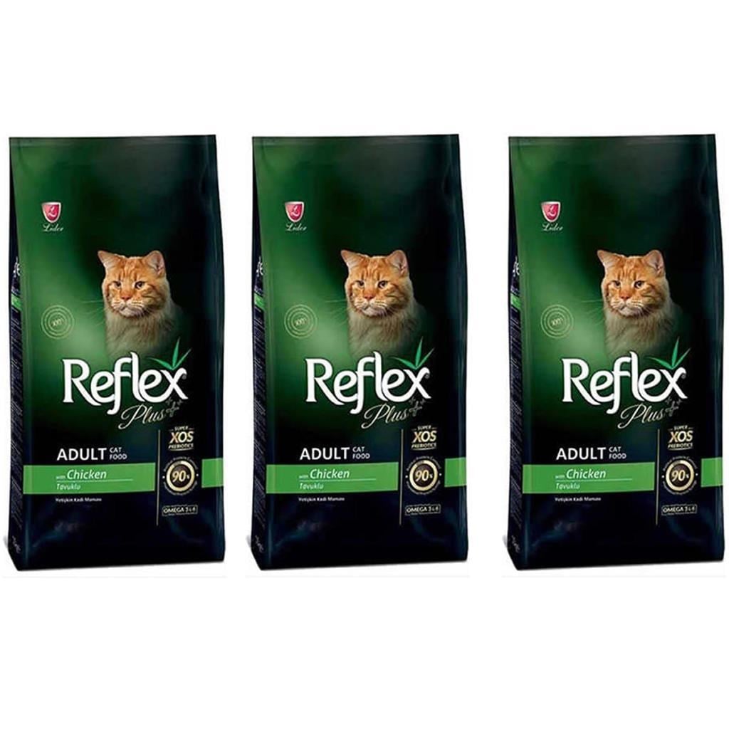 Reflex Plus Tavuklu Yetişkin Kedi Maması 1,5 Kg 3'Lü Set