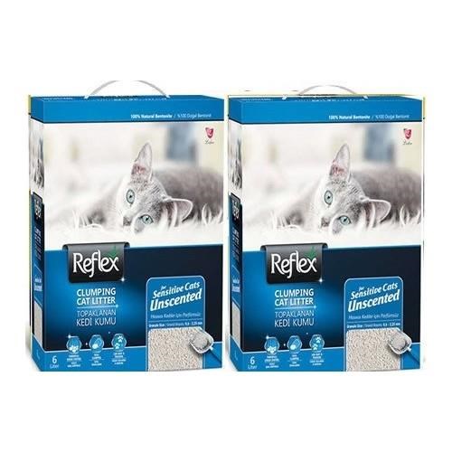 Reflex Sensitive Kokusuz Kedi Kumu 6 Lt 2'Li Set
