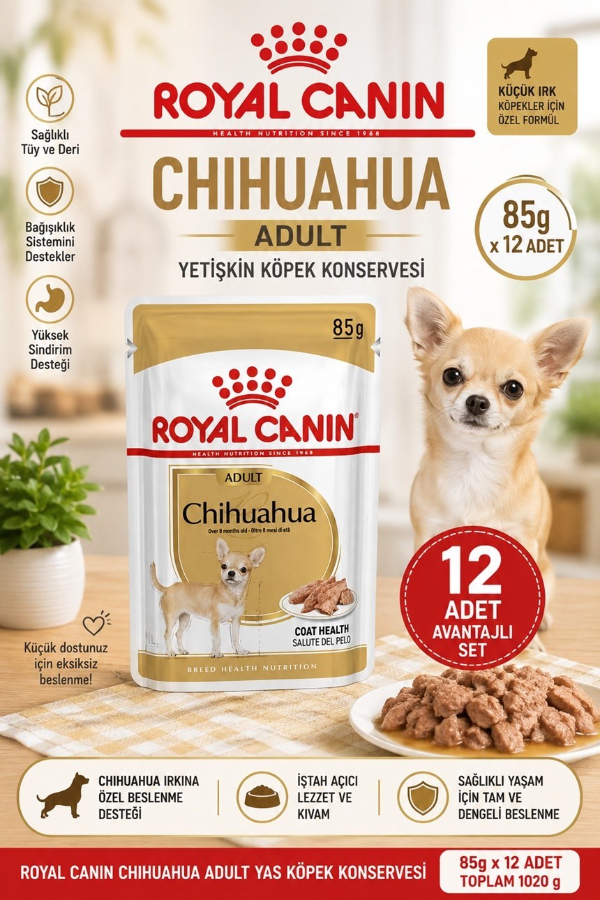 Royal Canin Chihuahua Adult Yas Köpek Konservesi 85 Gr*12li
