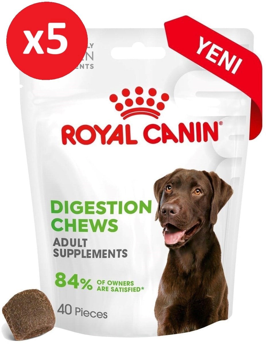 Royal Canin Digestion Chews Yetişkin Köpekler İçin Sindirim Sistemini Destekleyen Ödül Maması 160g*5