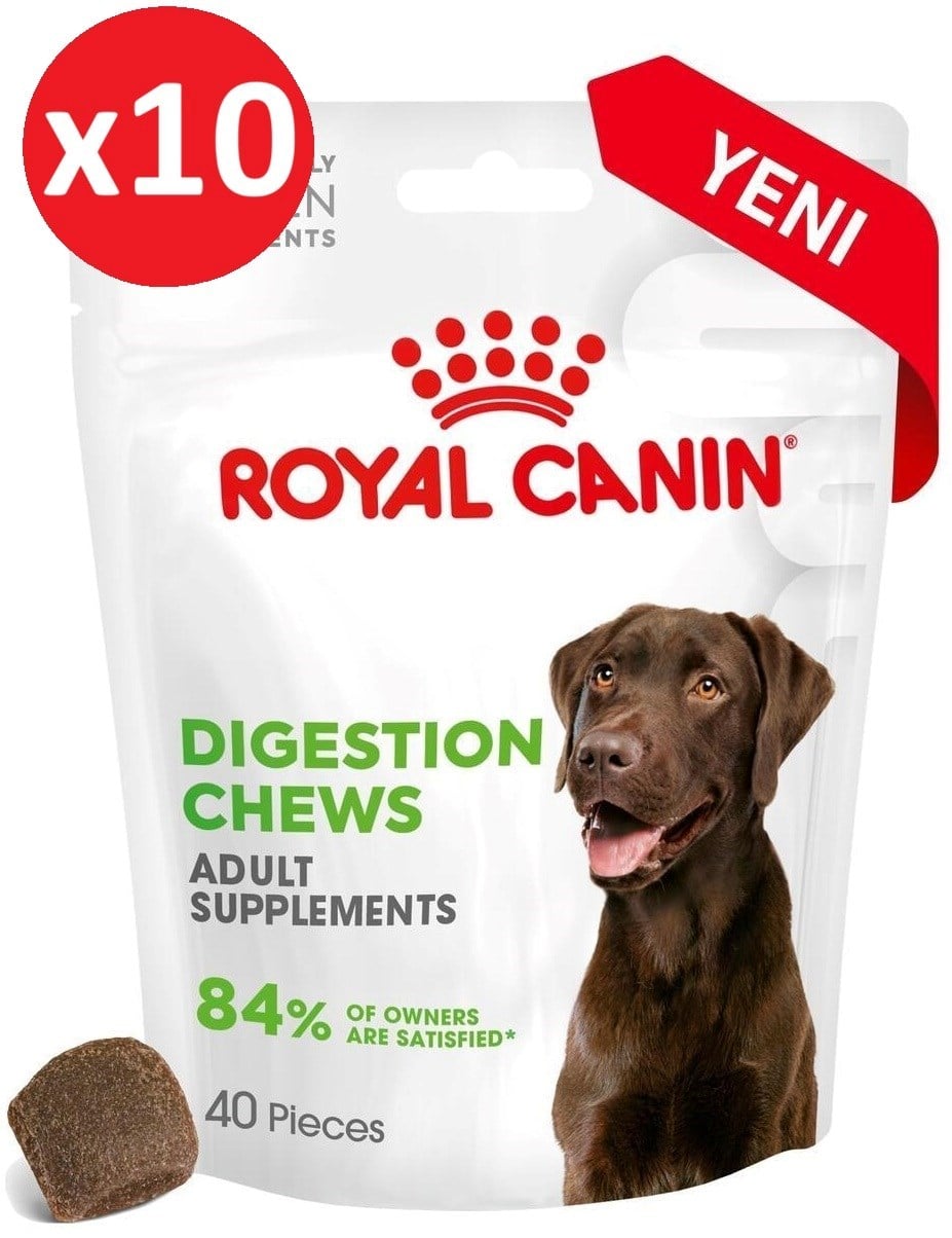 Royal Canin DigestionChews Yetişkin Köpekler İçin Sindirim Sistemini Destekleyen Ödül Maması 160g*10
