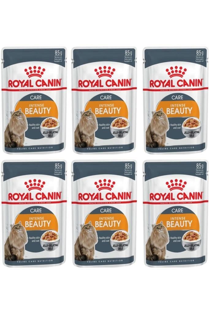 Royal Canin Intense Beauty Jel İçinde Yetişkin Kedi Konservesi 85gr 6 Adet