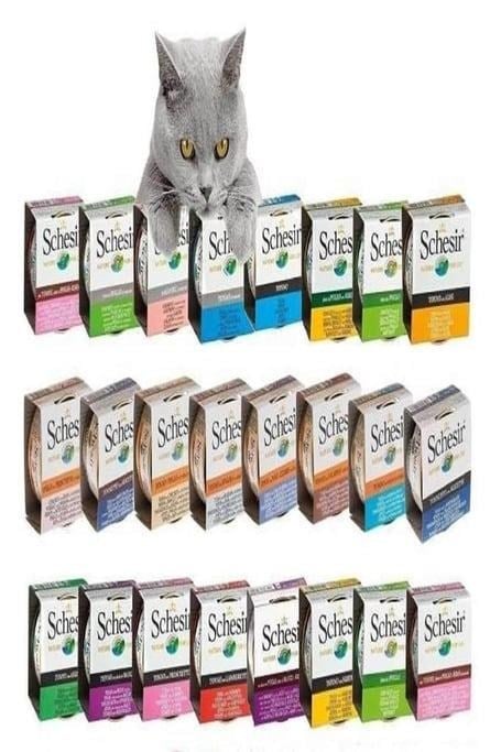 Schesir Karışık Kedi Konserve Maması (24 Adet)