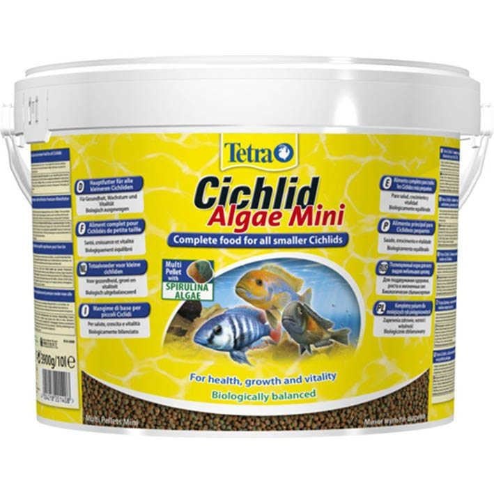 Tetra Cichlid Algae Mini Ciklet Balık Yemi 3.9kg 10 Litre