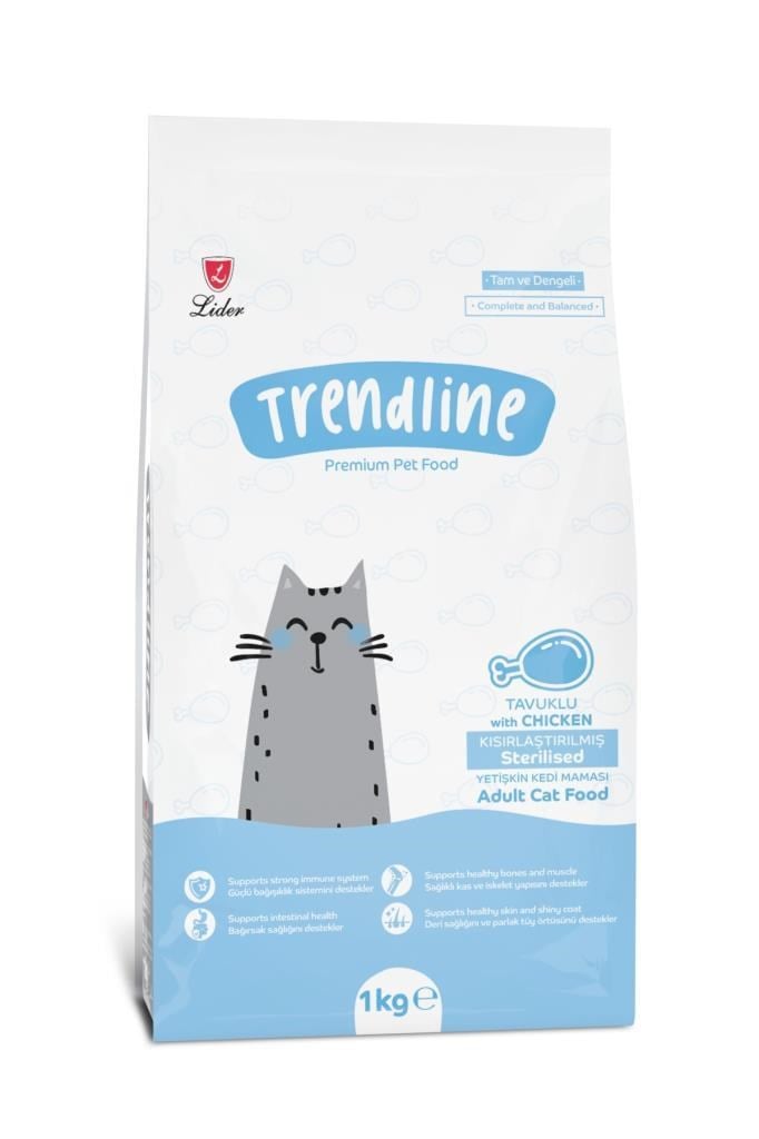 Trendline Sterilised Tavuklu Kisir Kedi Maması 1 Kg