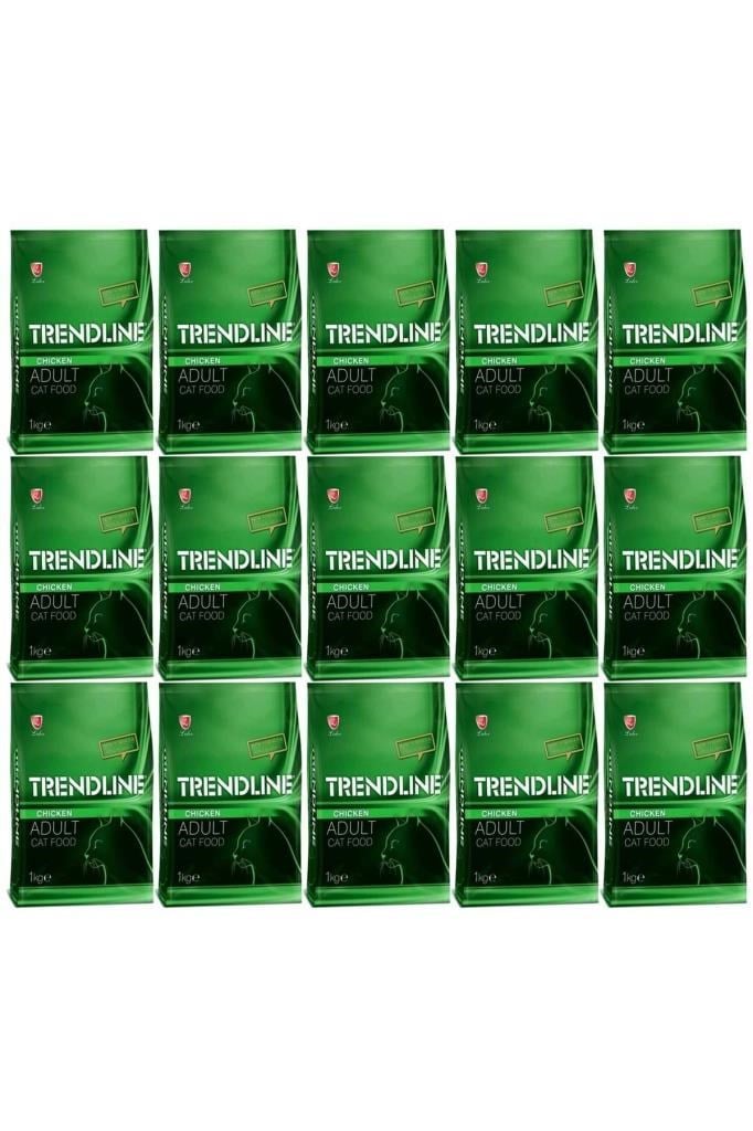Trendline Tavuklu Yetişkin Kedi Maması 1 Kg X 15 Paket