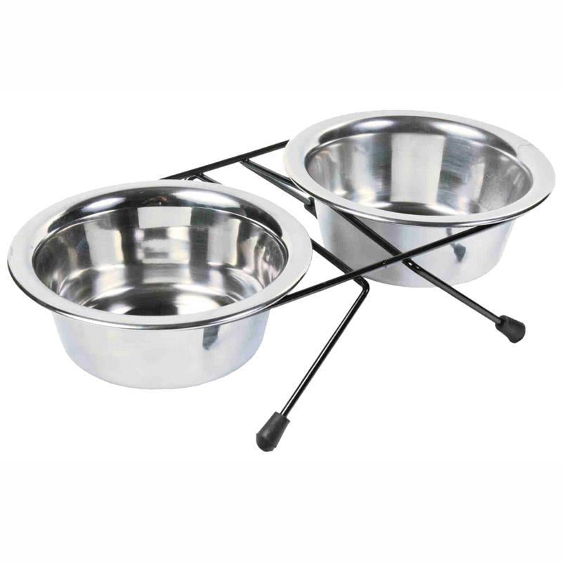 Trixie Çelik Köpek Mama Kabı Seti 2X450 ML