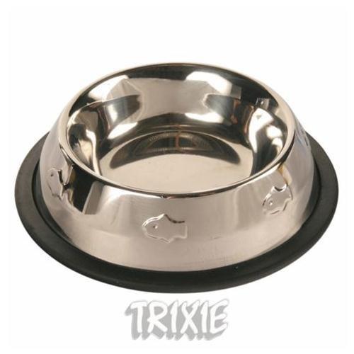 Trixie Kediler İçin Balık Desenli Çelik Kedi Mama  ve Su Kabı 200 ML
