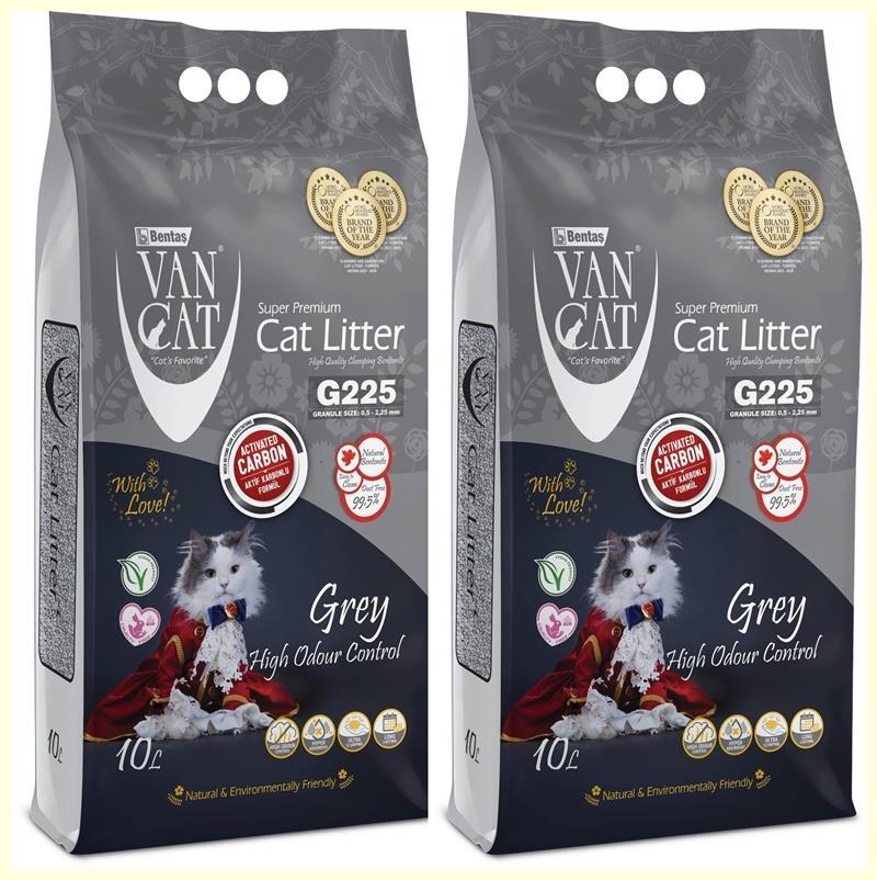 Vancat Aktif Karbon Kokusuz Kedi Kumu 10 Lt*2 adet