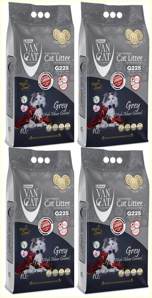 Vancat Aktif Karbon Kokusuz Kedi Kumu 10 Lt 4 Adet