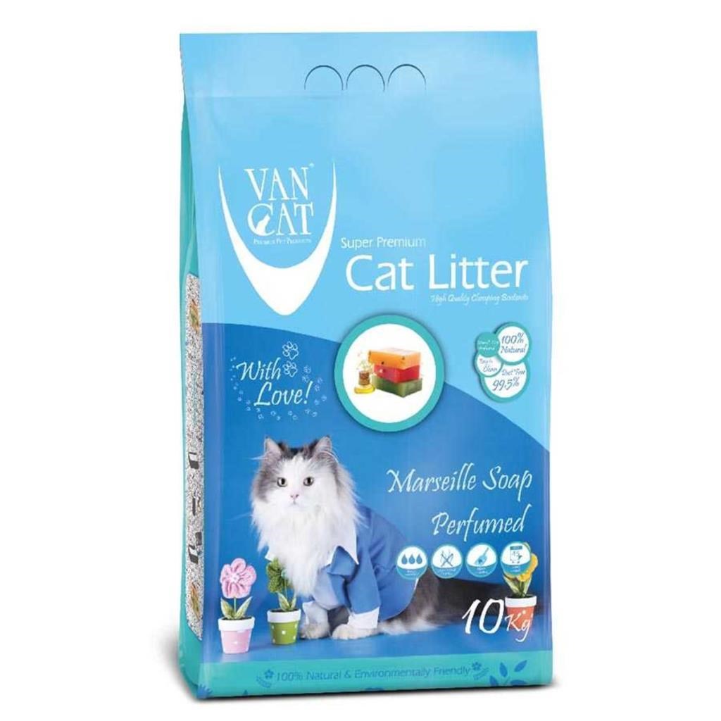 Vancat Marsilya Sabunlu İnce Taneli Kedi Kumu 10 Kg 2 Adet