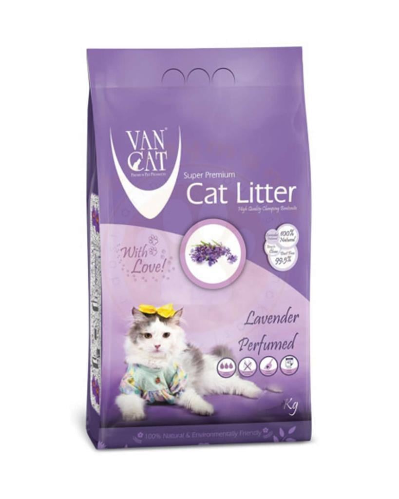 Vancat W225 Lavanta Koku Renksiz İnce Taneli Kedi Kumu 20 KG