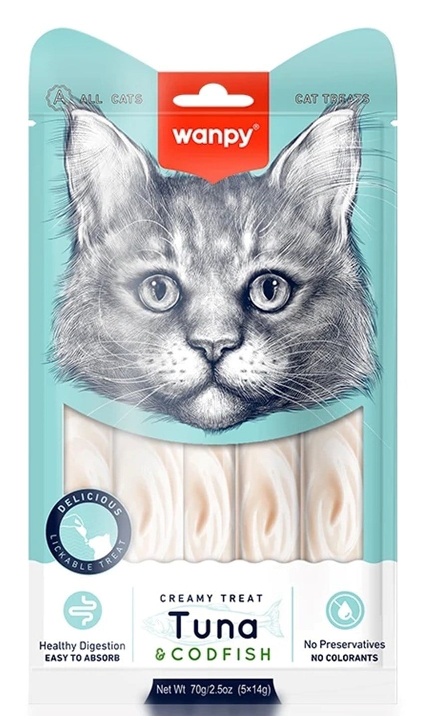 Wanpy Ton Balıklı Ve Morina Balıklı Kedi Ödül Maması 5x14 Gr