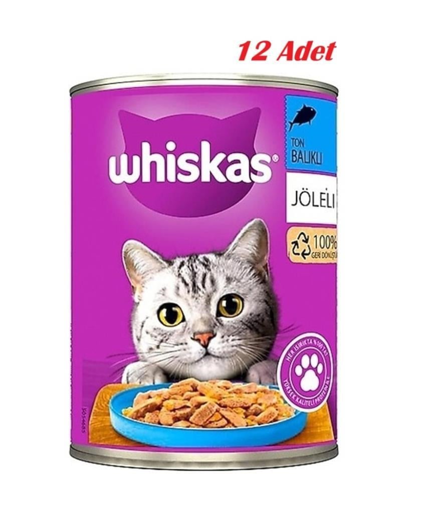 Whiskas Konserve Kedi Maması Ton Balıklı 400 Gr X 12 Adet