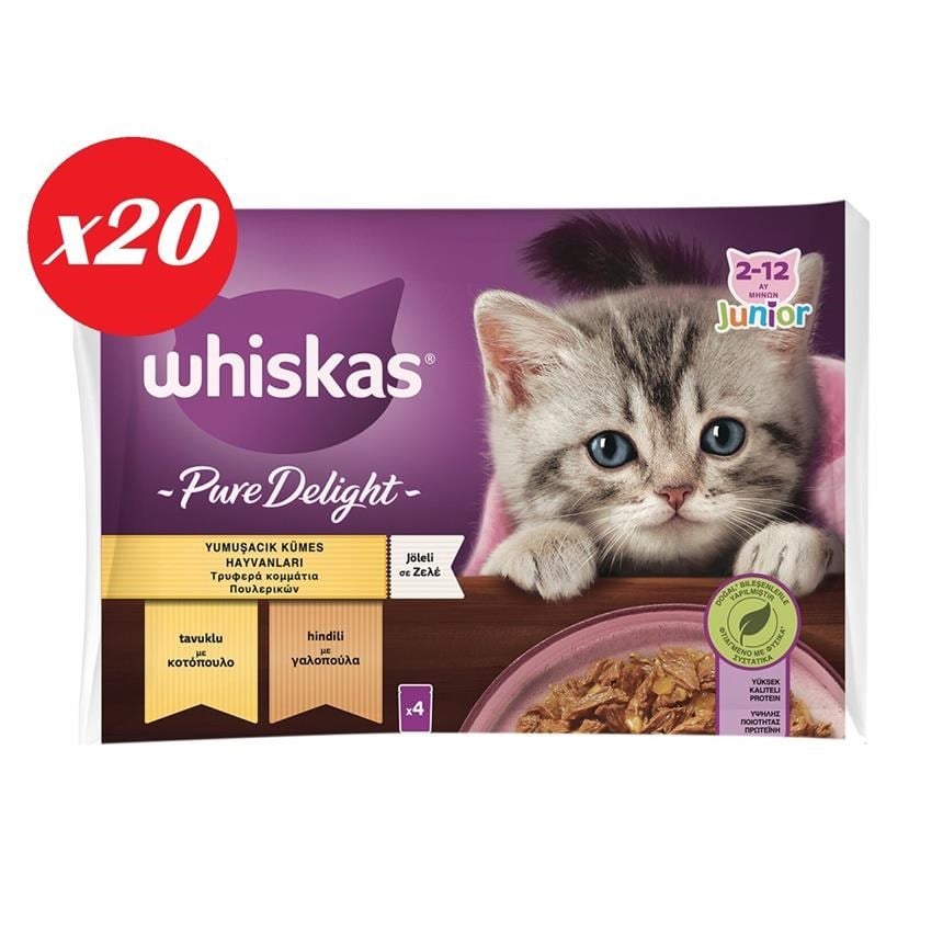 Whiskas Pouch Güveç Eti Yavru Kedi Kon.4x85Gr Set 20'li