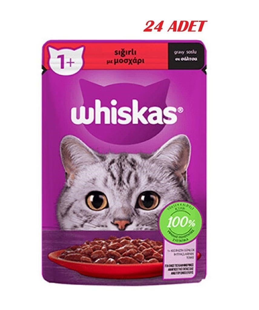 Whiskas Sığır Etli Poşet Yaş Mama 24 X 85 G
