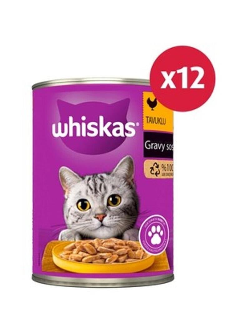 Whiskas Tavuklu Konserve Kedi Maması 400 G 12x