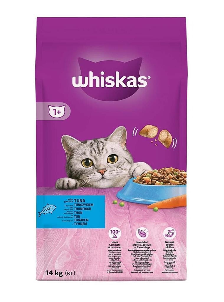 Whiskas Ton Balıklı ve Sebzeli Yetişkin Kedi Maması 14*1
