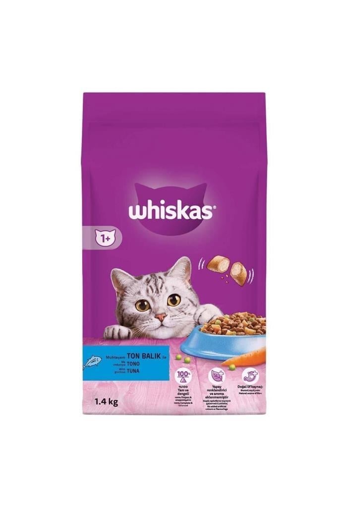 Whiskas Yetişkin Ton Balıklı Kedi Maması 1.4 Kg