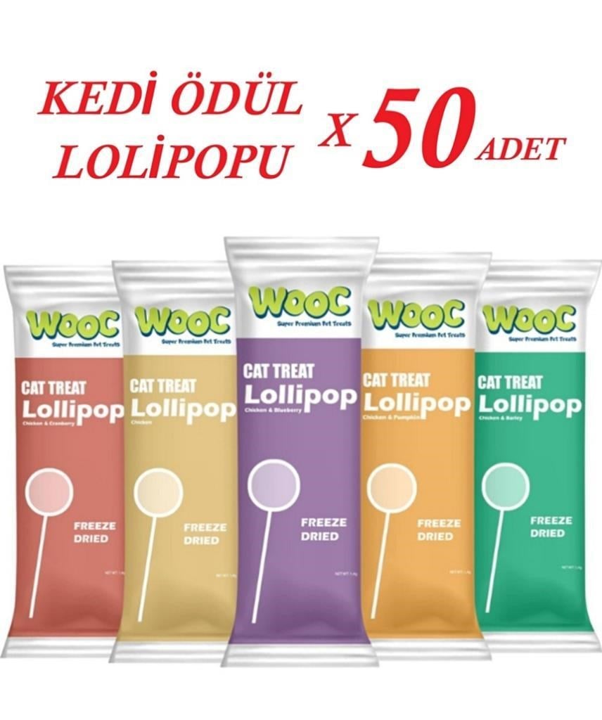 Wooc Lollipop  Kedi Ödül Maması KARIŞIK 1,4 Gr*50 ADET