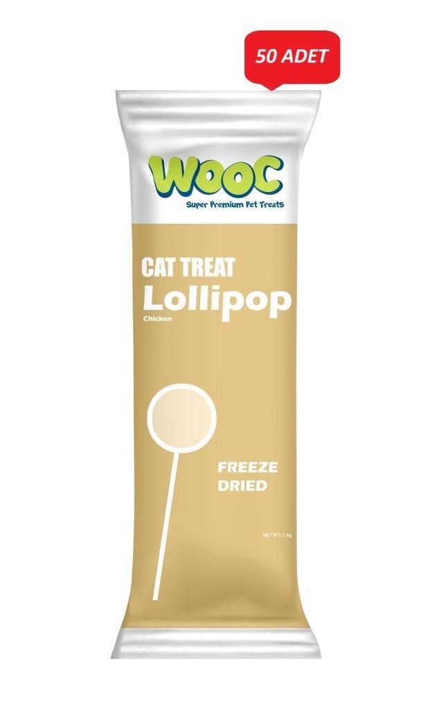Wooc Lollipop Tavuklu Kedi Ödül Maması 1,4 Gr*50 li Paket