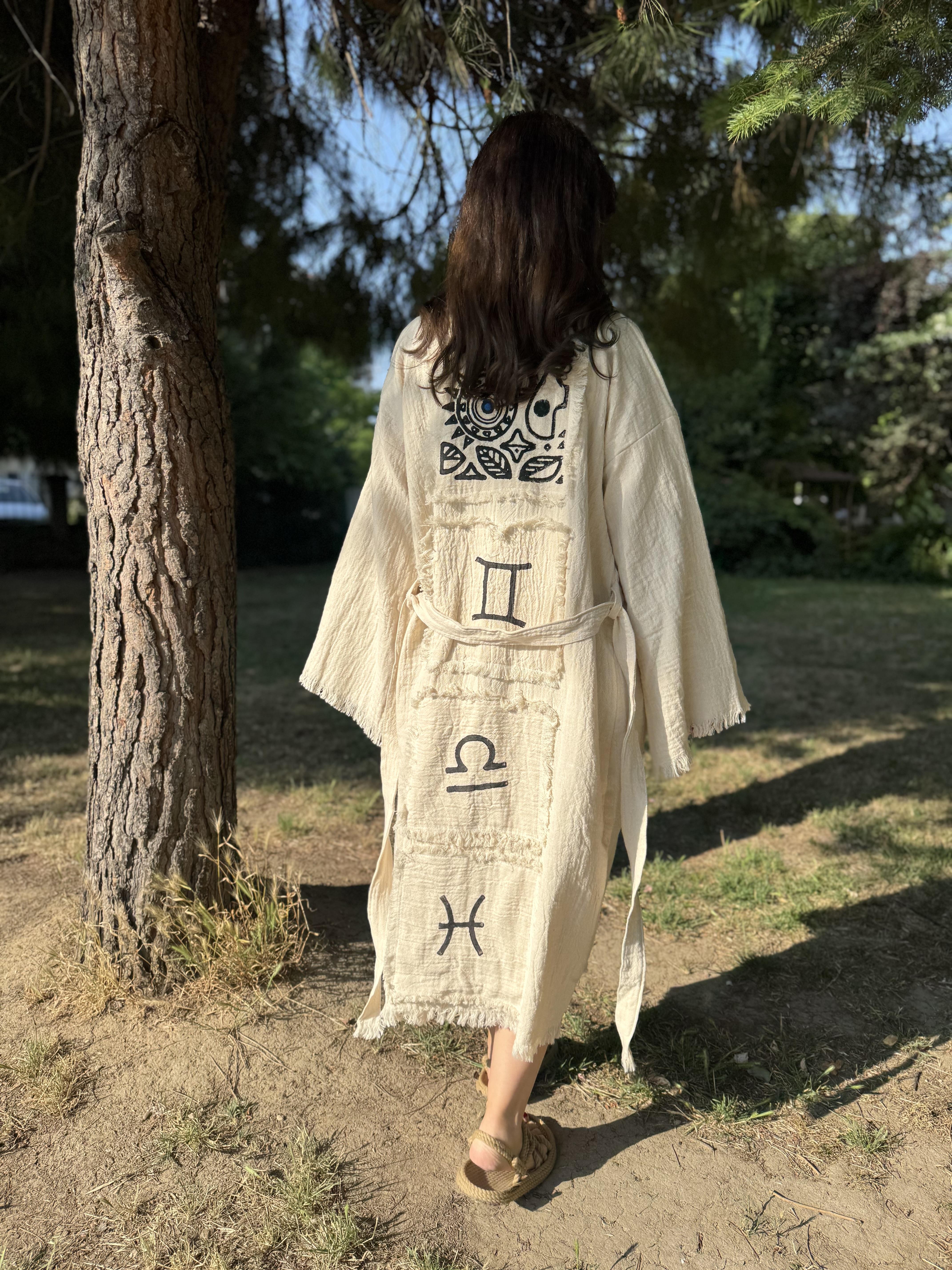 Burç Desen Kimono - EmicraftBurç Desen KimonoKimono ve Peştemal