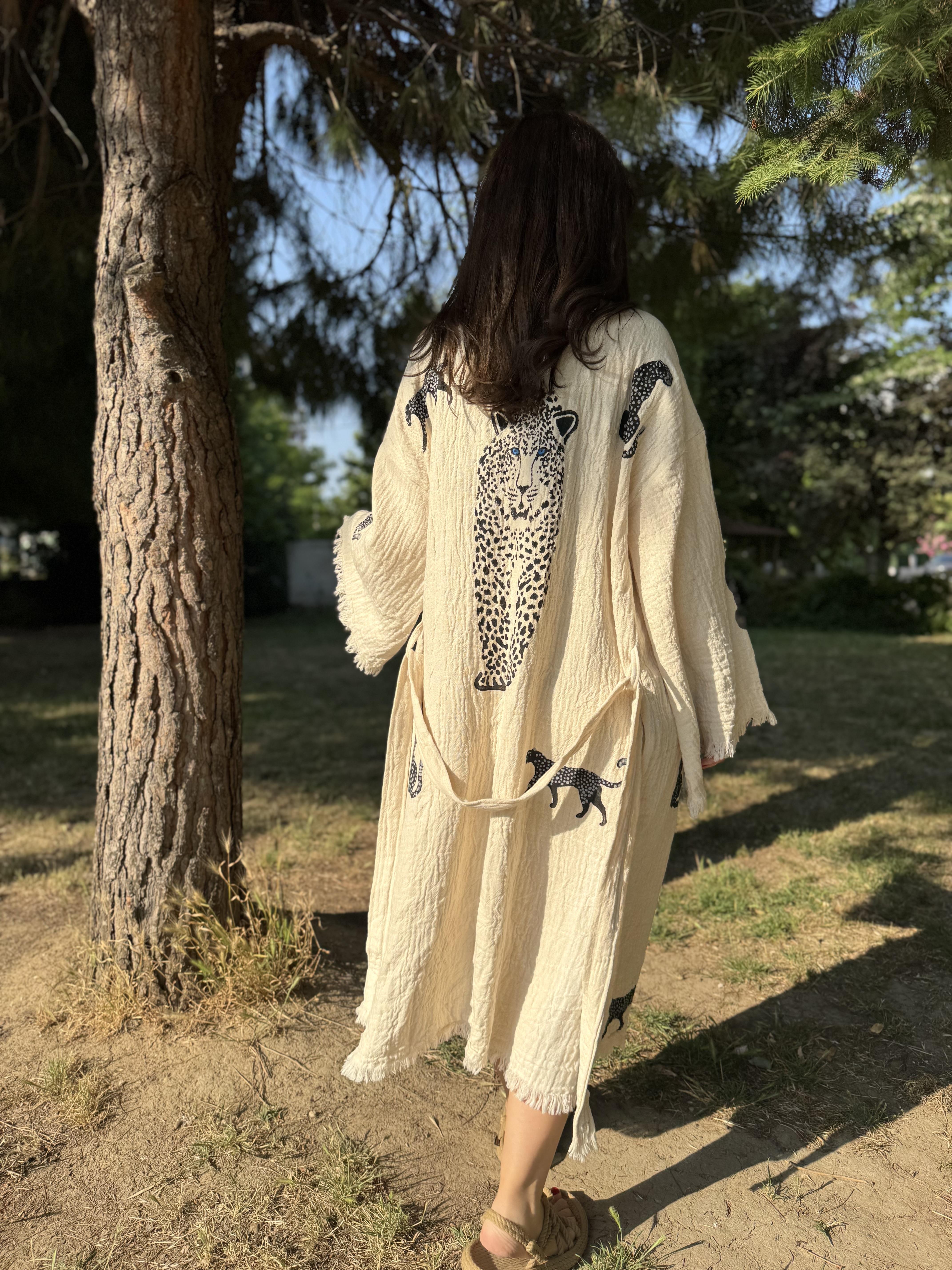 Kaplan Desen Kimono - EmicraftKaplan Desen KimonoKimono ve Peştemal