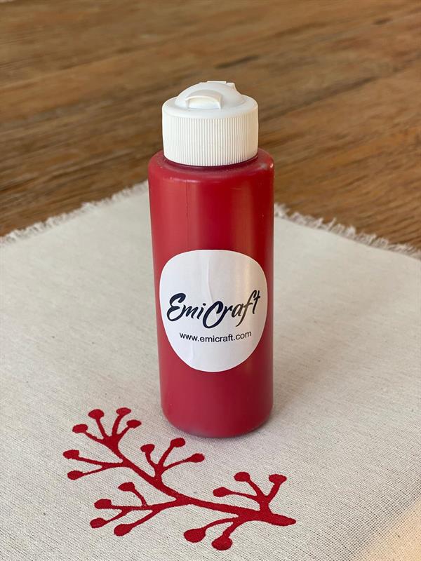 Kumaş Boyası Bolu Kırmızısı 125ml - EmicraftKumaş Boyası Bolu Kırmızısı 125mlKumaş Boyası