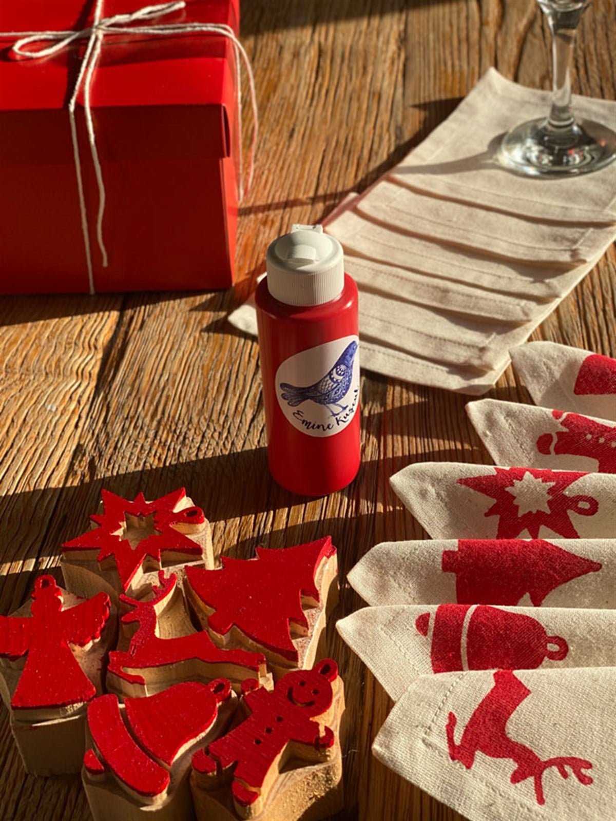 Cocktail napkin mini christmas set